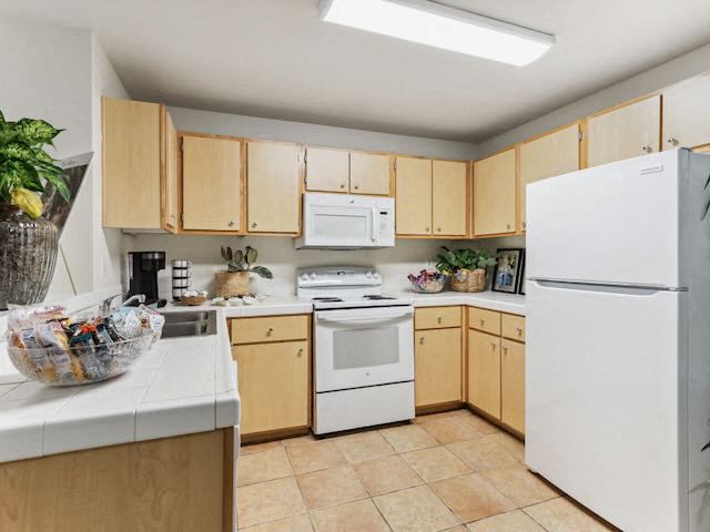 A kitchen at The Colleges at La Rue.